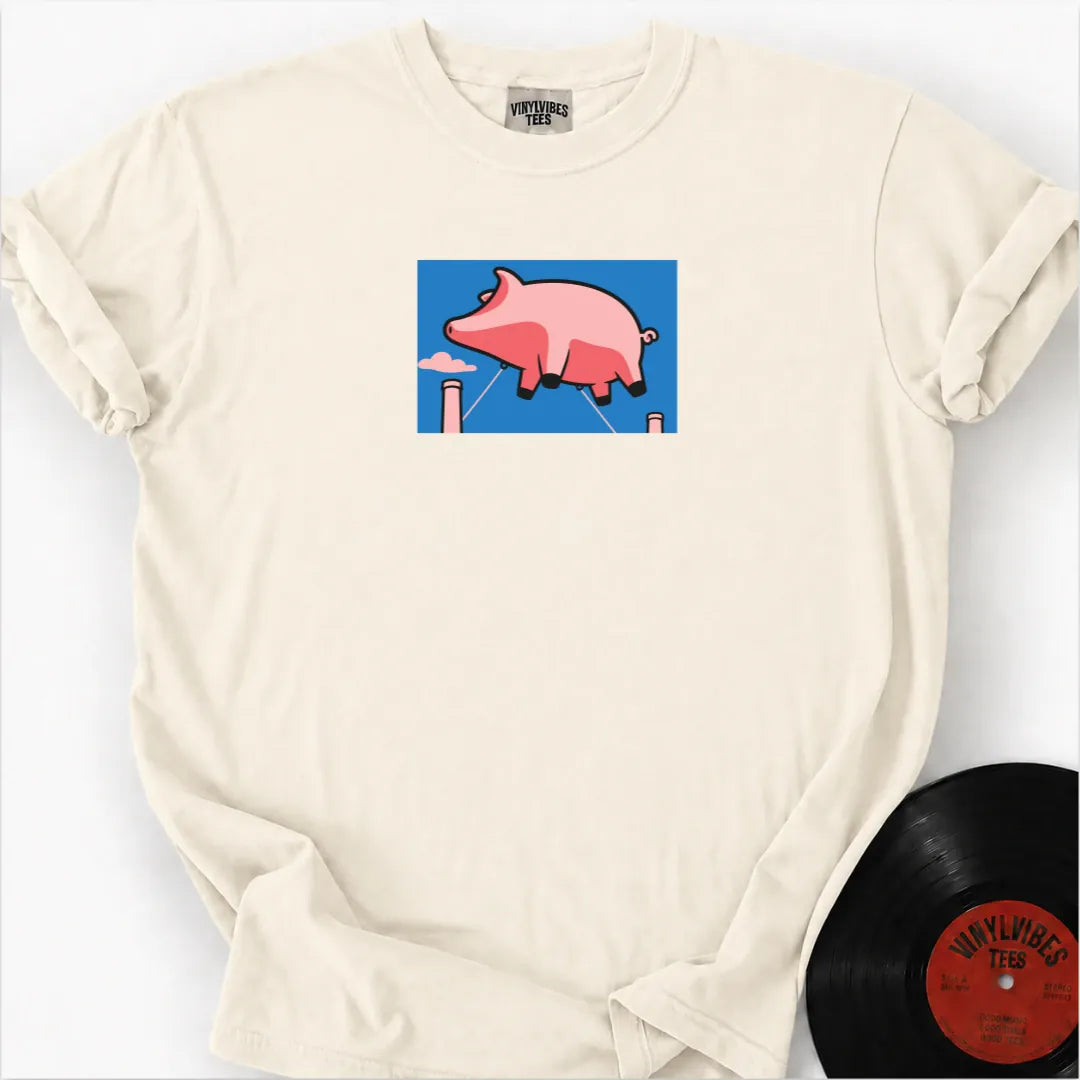 Printify T-Shirt Ivory / S Flying pig Premium T-Shirt