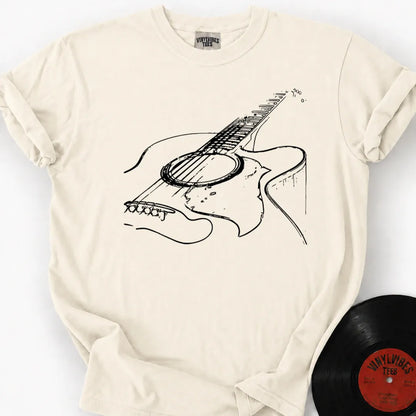 Printify T-Shirt Ivory / S Guitar Silhouette Premium T-Shirt