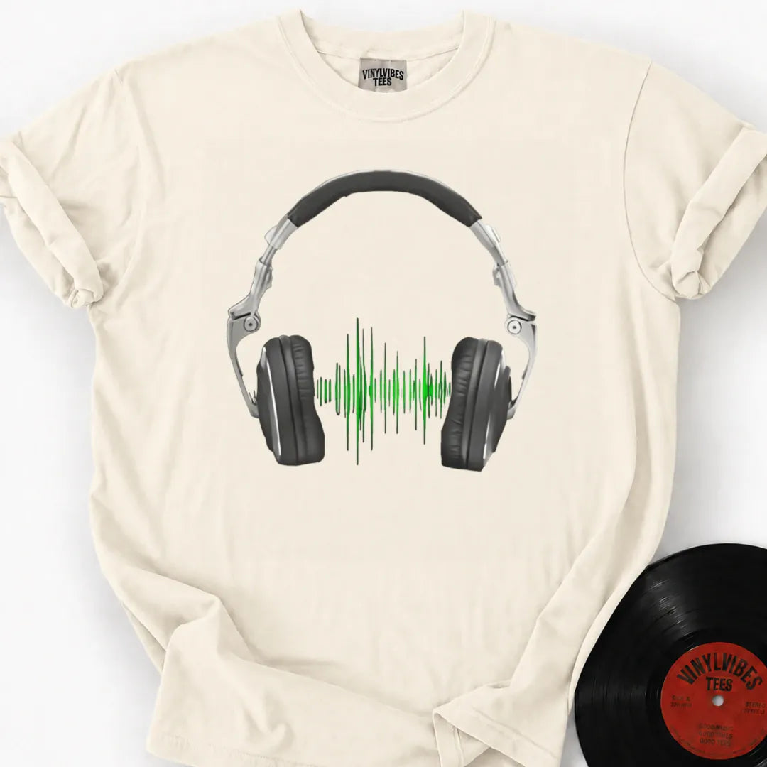 Printify T-Shirt Ivory / S Headphone Premium T-Shirt