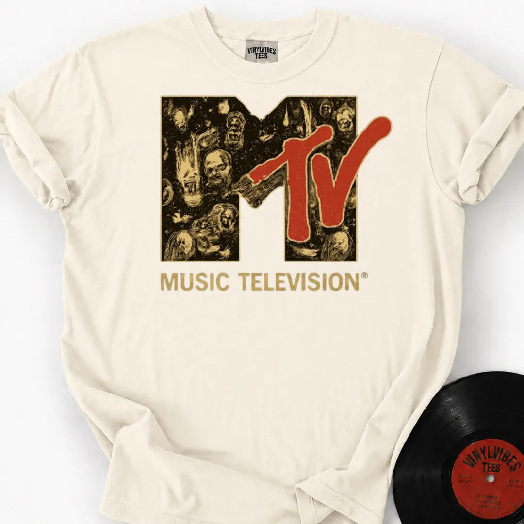 Printify T-Shirt Ivory / S Mtv Logo Premium Premium T-Shirt
