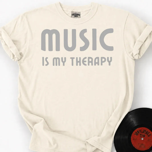 Printify T-Shirt Ivory / S Music Is Therapy Premium T-Shirt