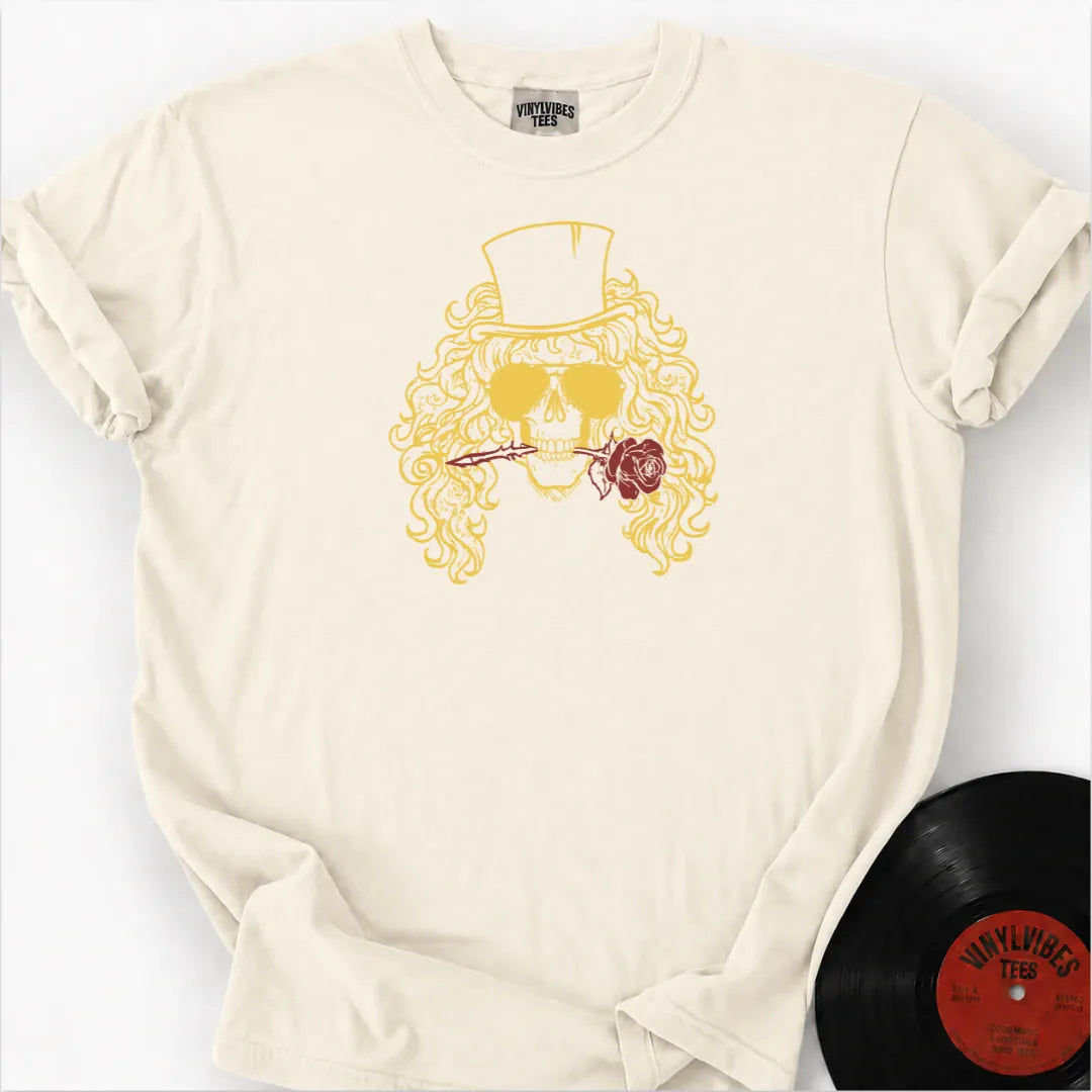 Printify T-Shirt Ivory / S Skull Rose Premium T-Shirt
