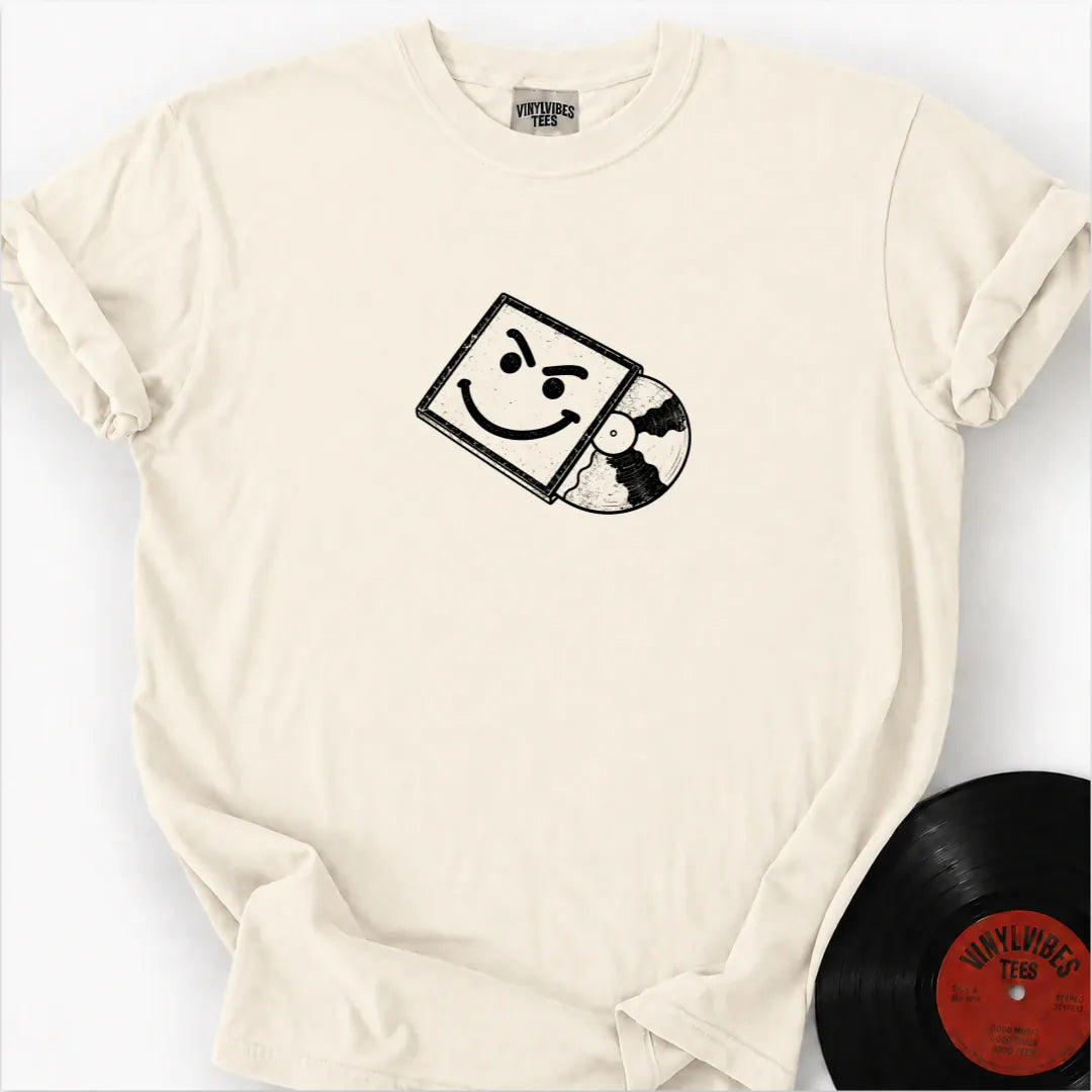Printify T-Shirt Ivory / S Smiley Vinyl Premium T-Shirt