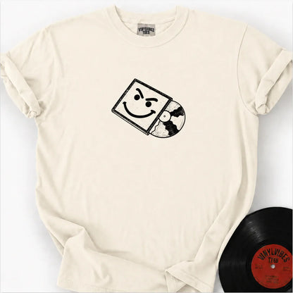 Printify T-Shirt Ivory / S Smiley Vinyl Premium T-Shirt