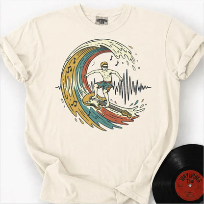 Printify T-Shirt Ivory / S Sonic Surfer Premium T-Shirt