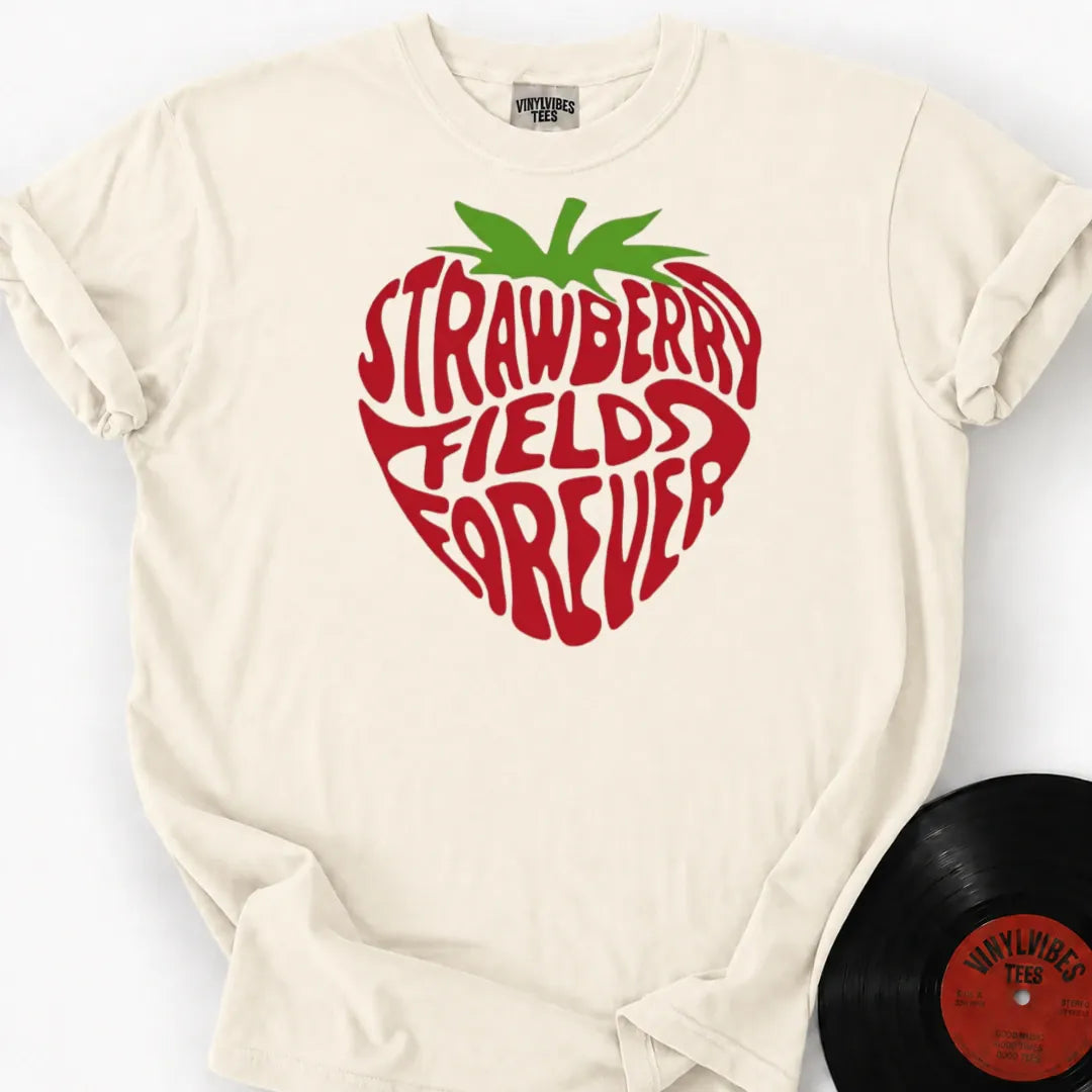 Printify T-Shirt Ivory / S Strawberry Fields Premium T-Shirt