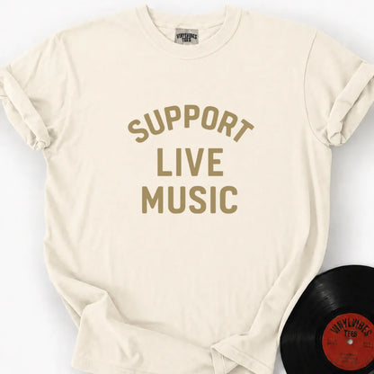 Printify T-Shirt Ivory / S Support Live Music Premium T-Shirt