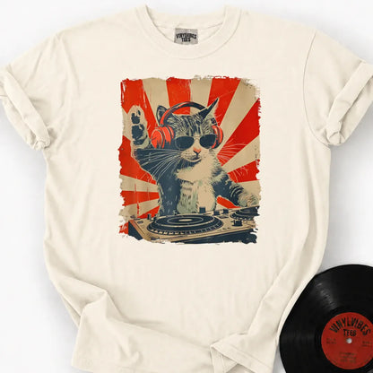 Printify T-Shirt Ivory / S Vibing Cat Premium Premium T-Shirt