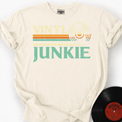 Printify T-Shirt Ivory / S Vinyl Junkie Premium T-Shirt