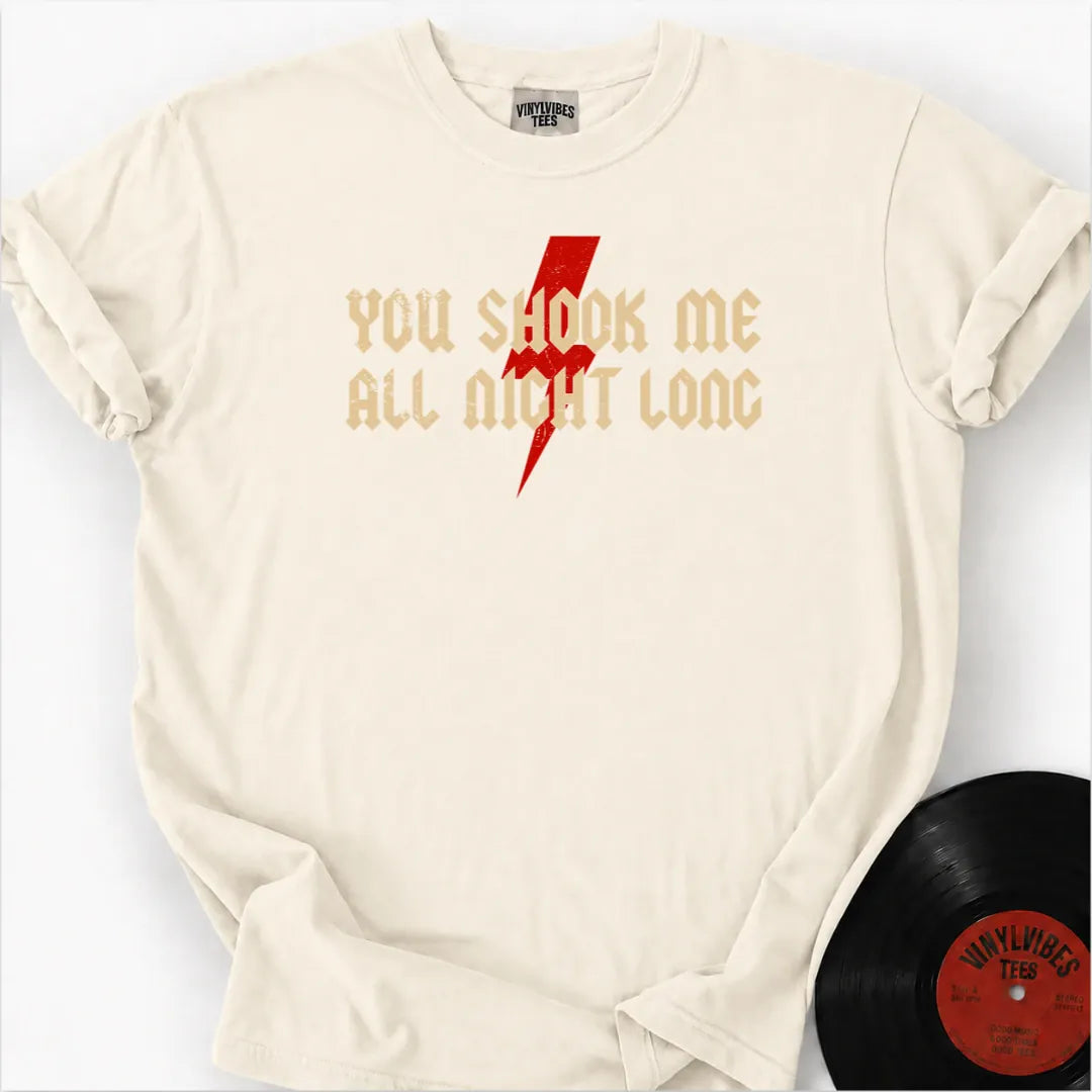 Printify T-Shirt Ivory / S You shook me all night long Premium T-Shirt