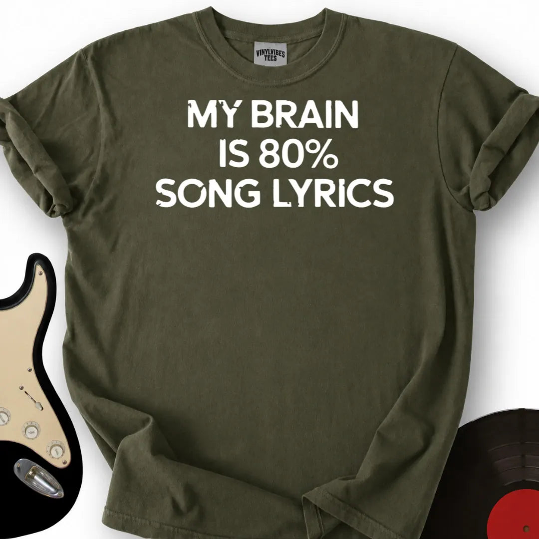Printify T-Shirt Military Green / S 80 Lyrics T-Shirt