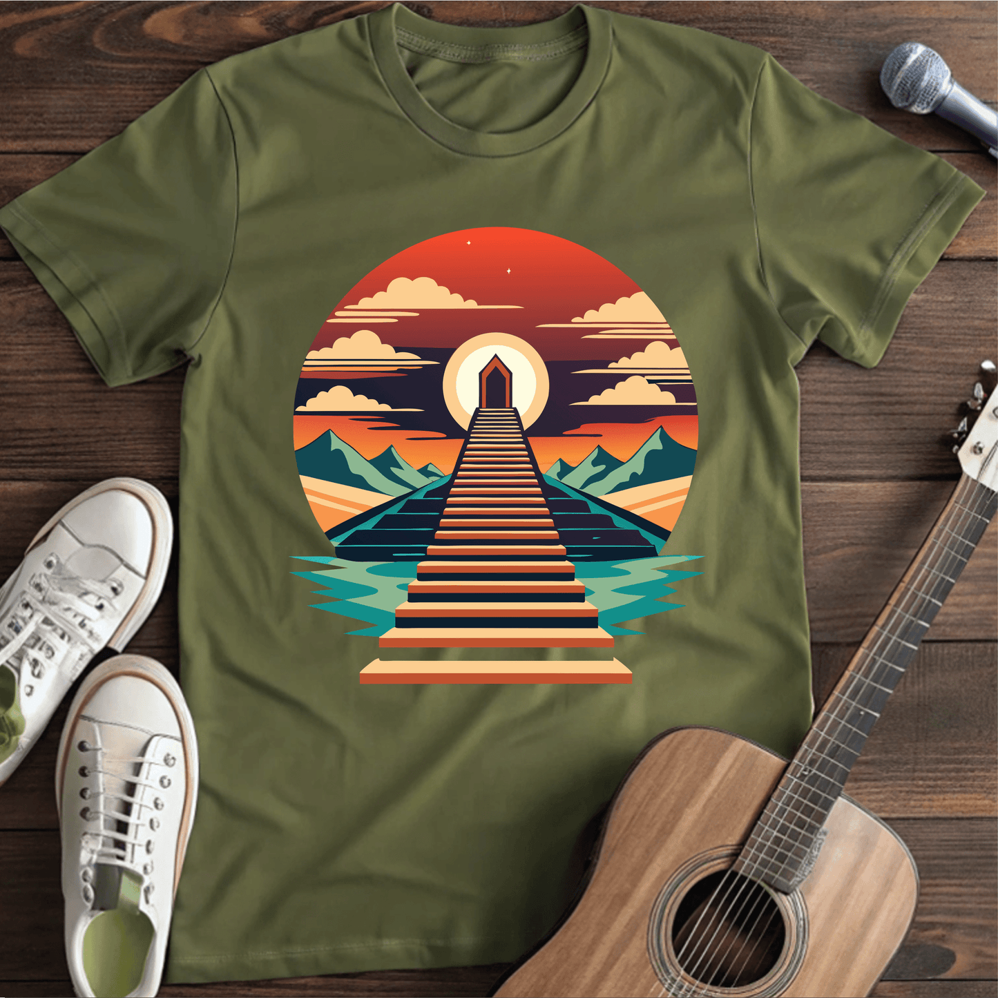 ⭐️⭐️⭐️⭐️⭐️ T-Shirt Military Green / S A Stairway to Heaven T-Shirt