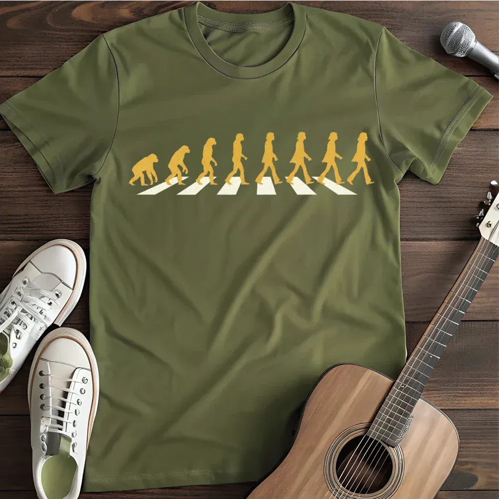 Printify T-Shirt Military Green / S Abbey Road Evolution T Shirt