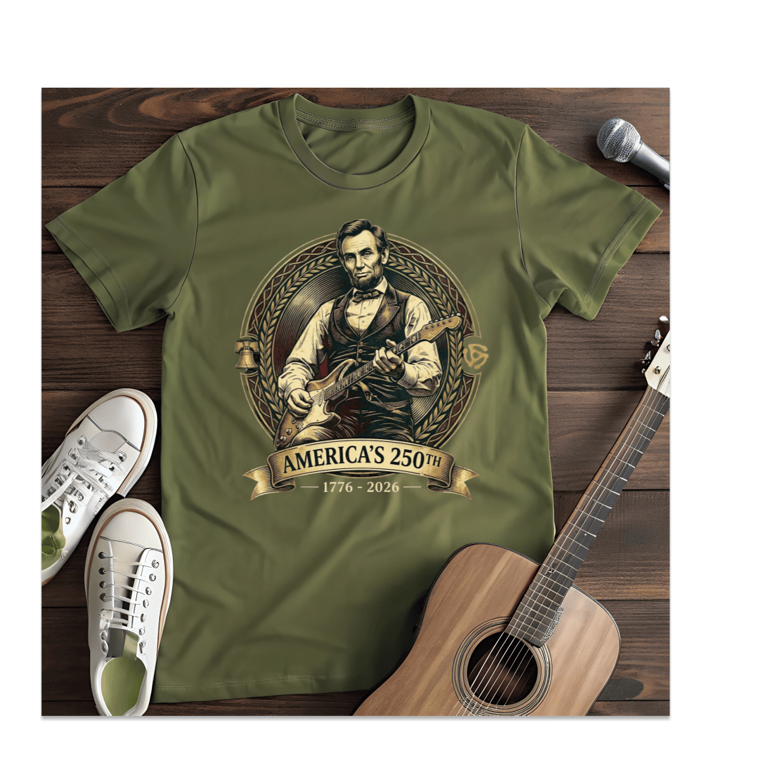 Printify T-Shirt Military Green / S America's 250th Lincoln T-Shirt