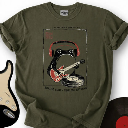 Printify T-Shirt Military Green / S Analog Soul Rythms T-Shirt