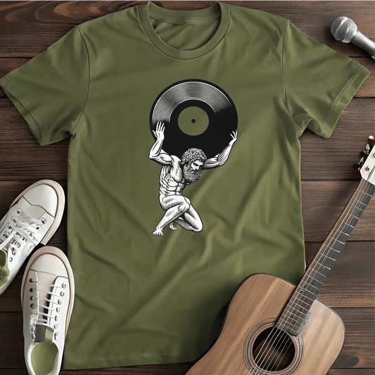 Printify T-Shirt Military Green / S Atlas Vinyl T Shirt