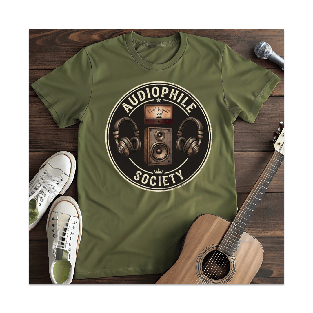 Printify T-Shirt Military Green / S Audiophile Society T-Shirt