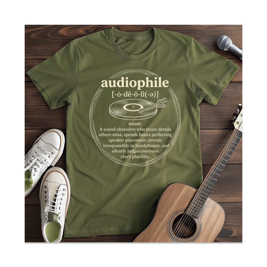 Printify T-Shirt Military Green / S Audiophile T-Shirt