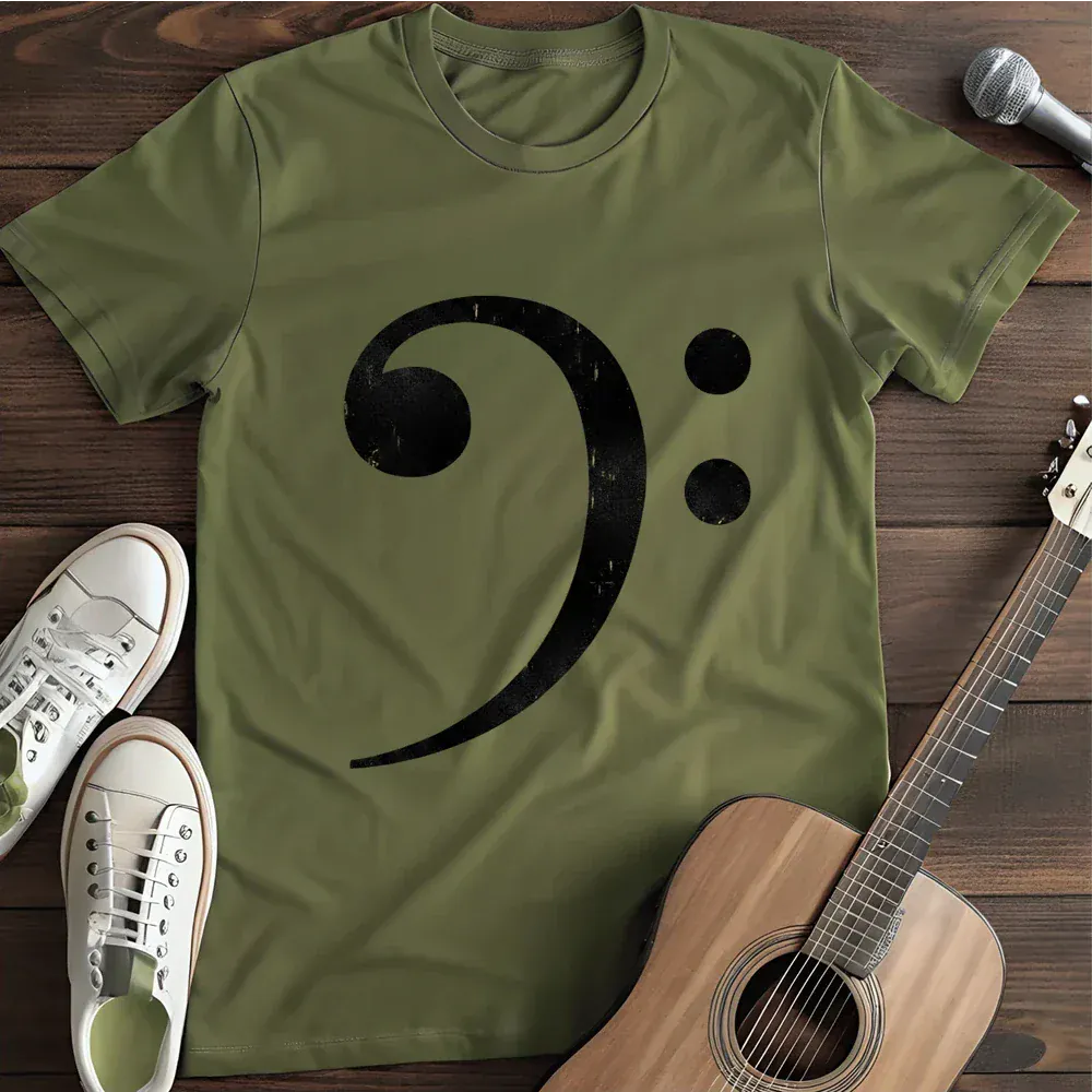 Printify T-Shirt Military Green / S Bass Clef T Shirt
