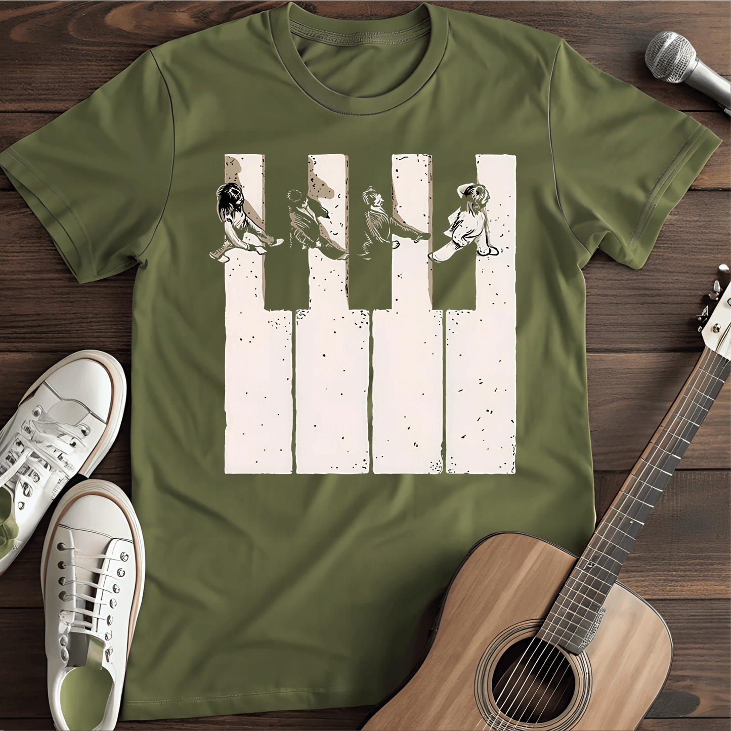 ⭐️⭐️⭐️⭐️⭐️ T-Shirt Military Green / S Beatle Piano T-Shirt