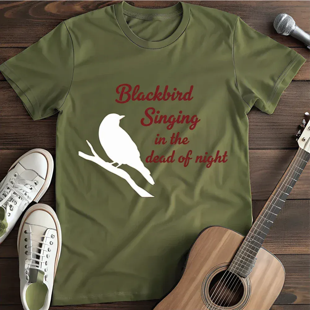Printify T-Shirt Military Green / S Blackbird T Shirt