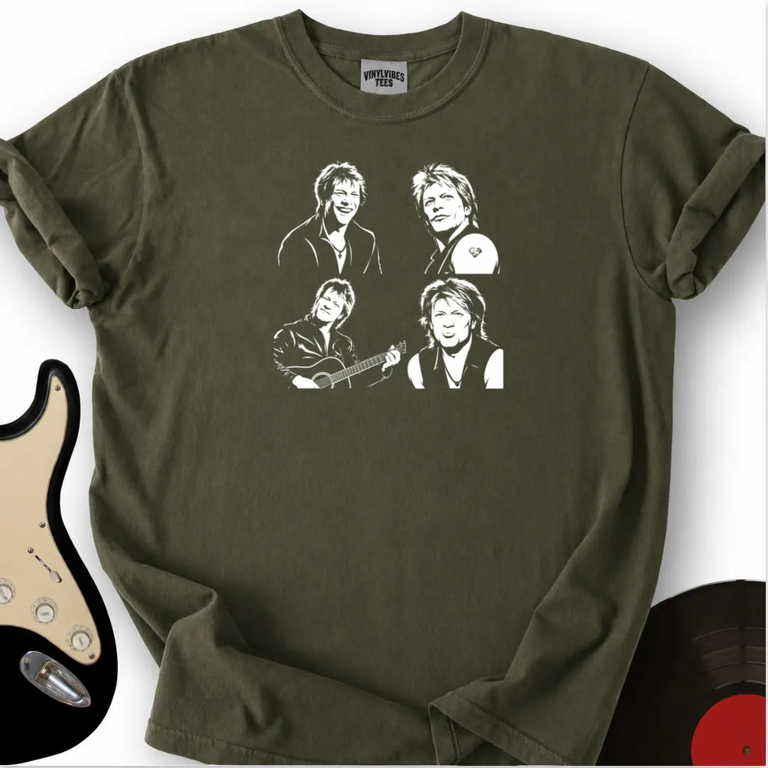 Printify T-Shirt Military Green / S Bon Jovi T-Shirt