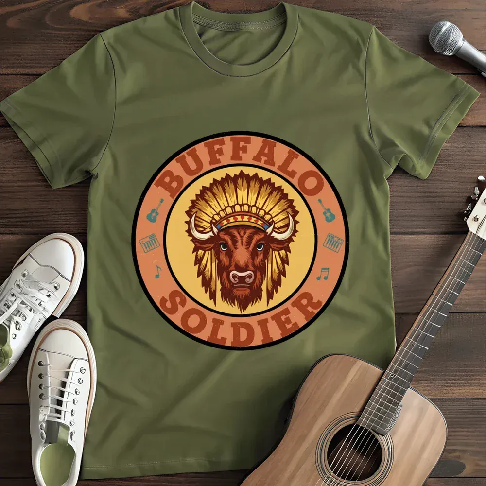 Printify T-Shirt Military Green / S Buffalo Soldier T Shirt