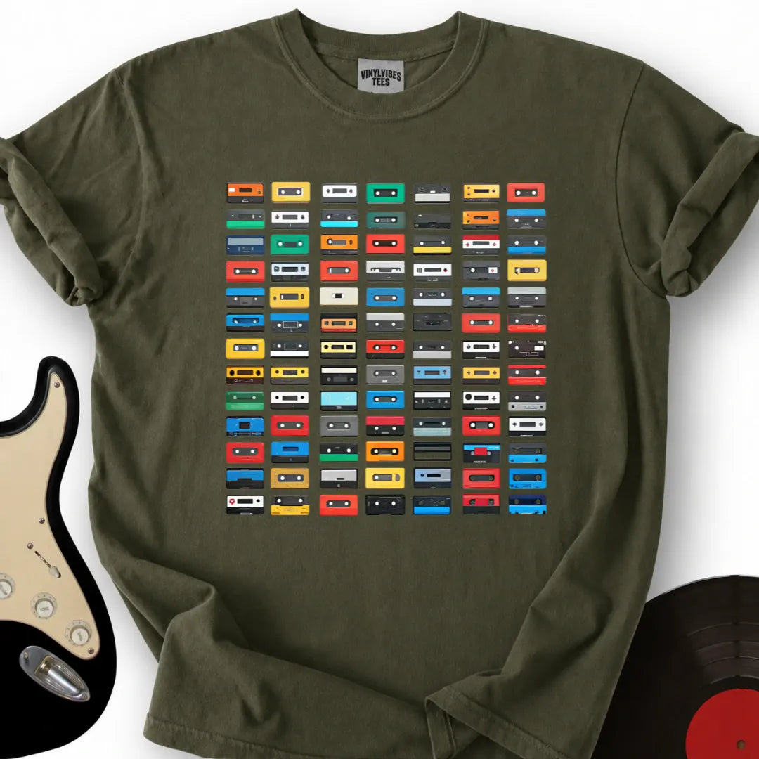 Printify T-Shirt Military Green / S Casette Hoarder T-Shirt