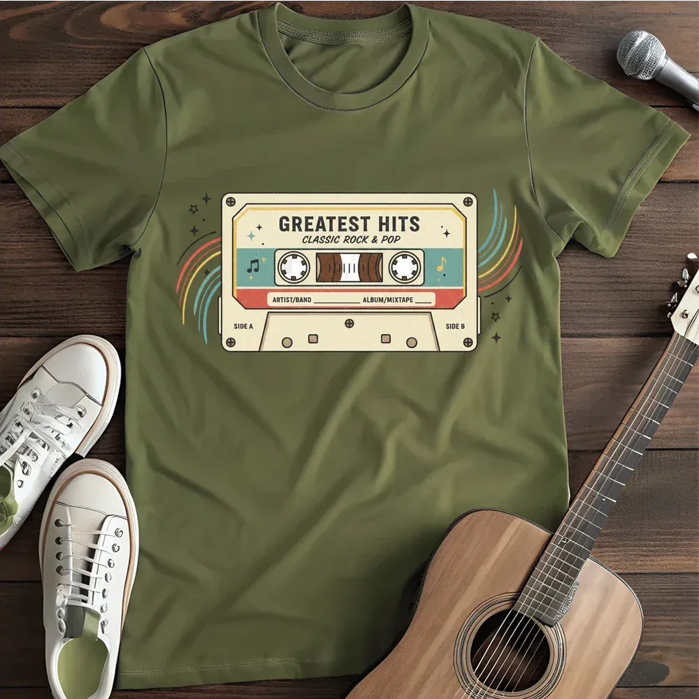 Printify T-Shirt Military Green / S Casette T Shirt