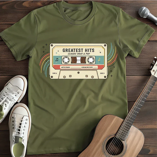Printify T-Shirt Military Green / S Casette T Shirt