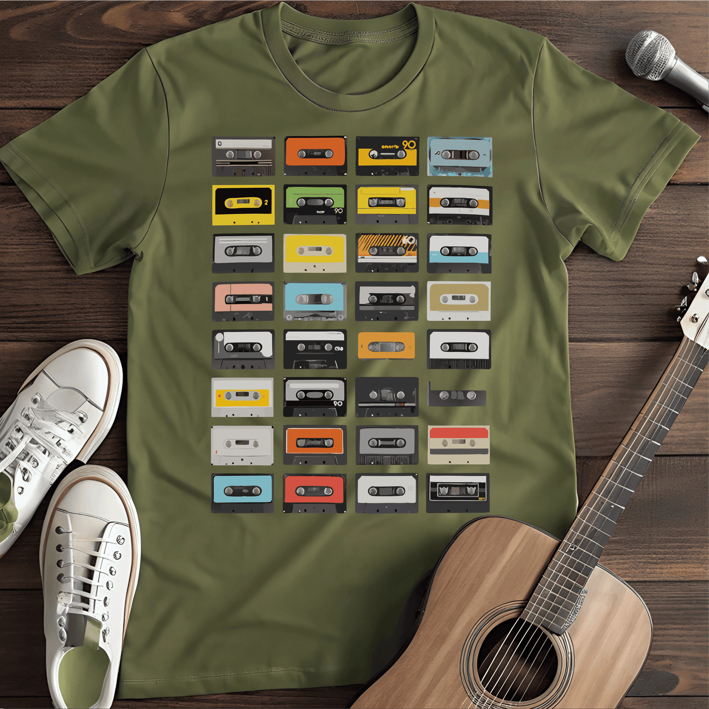 ⭐️⭐️⭐️⭐️⭐️ T-Shirt Military Green / S Casettes T-Shirt