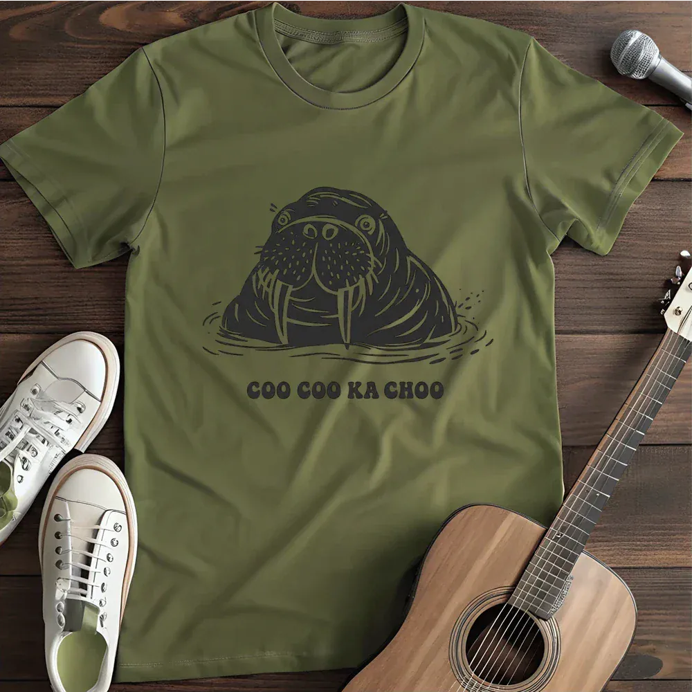 Printify T-Shirt Military Green / S Coo Coo Ka Choo T Shirt