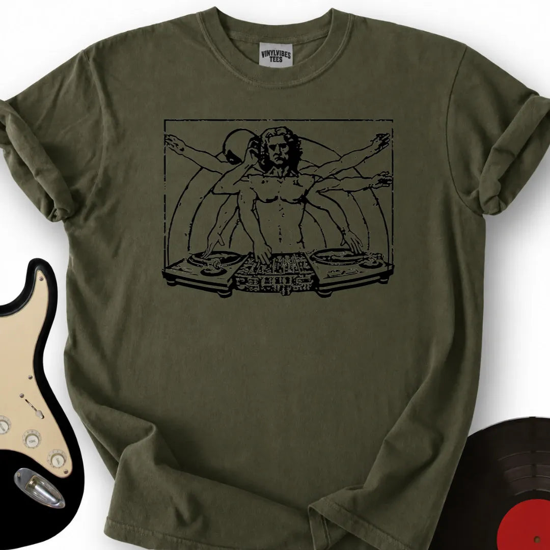 Printify T-Shirt Military Green / S Davinci DJ T-Shirt
