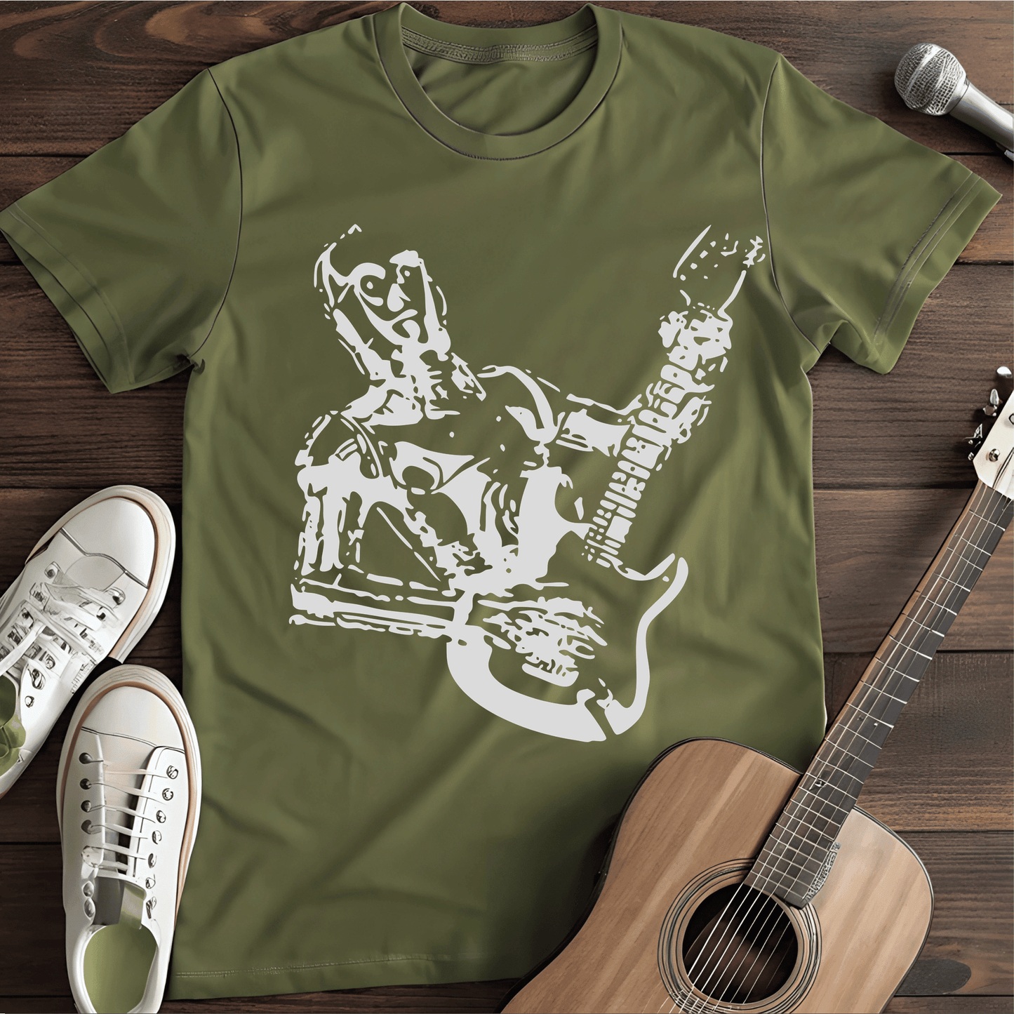 Printify T-Shirt Military Green / S Droid Rocker Tee