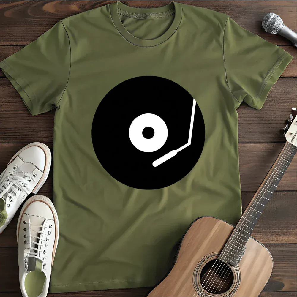 Printify T-Shirt Military Green / S Drop That Needle Vinyl Vibes T Shirt