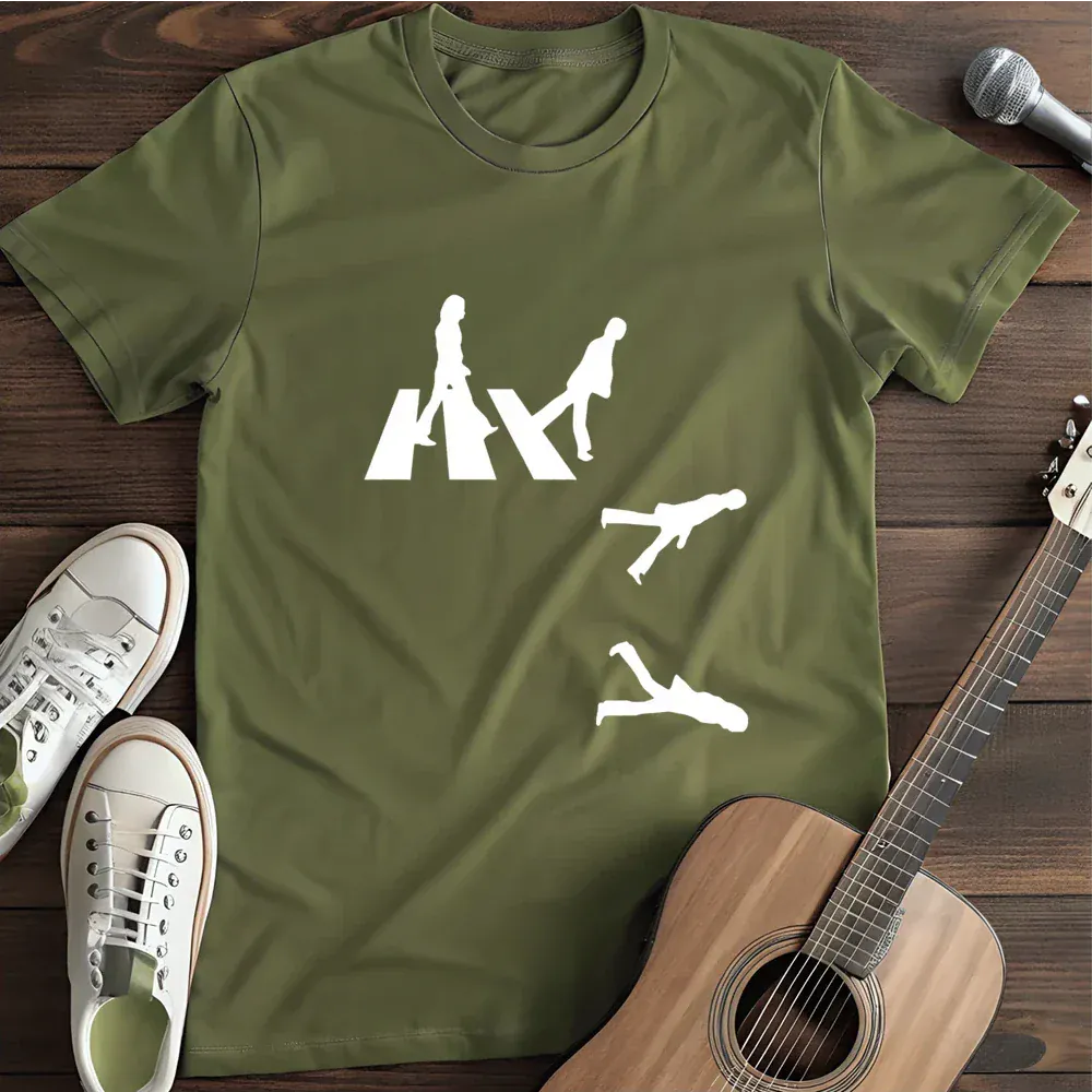 Printify T-Shirt Military Green / S Falling Off The Path T Shirt