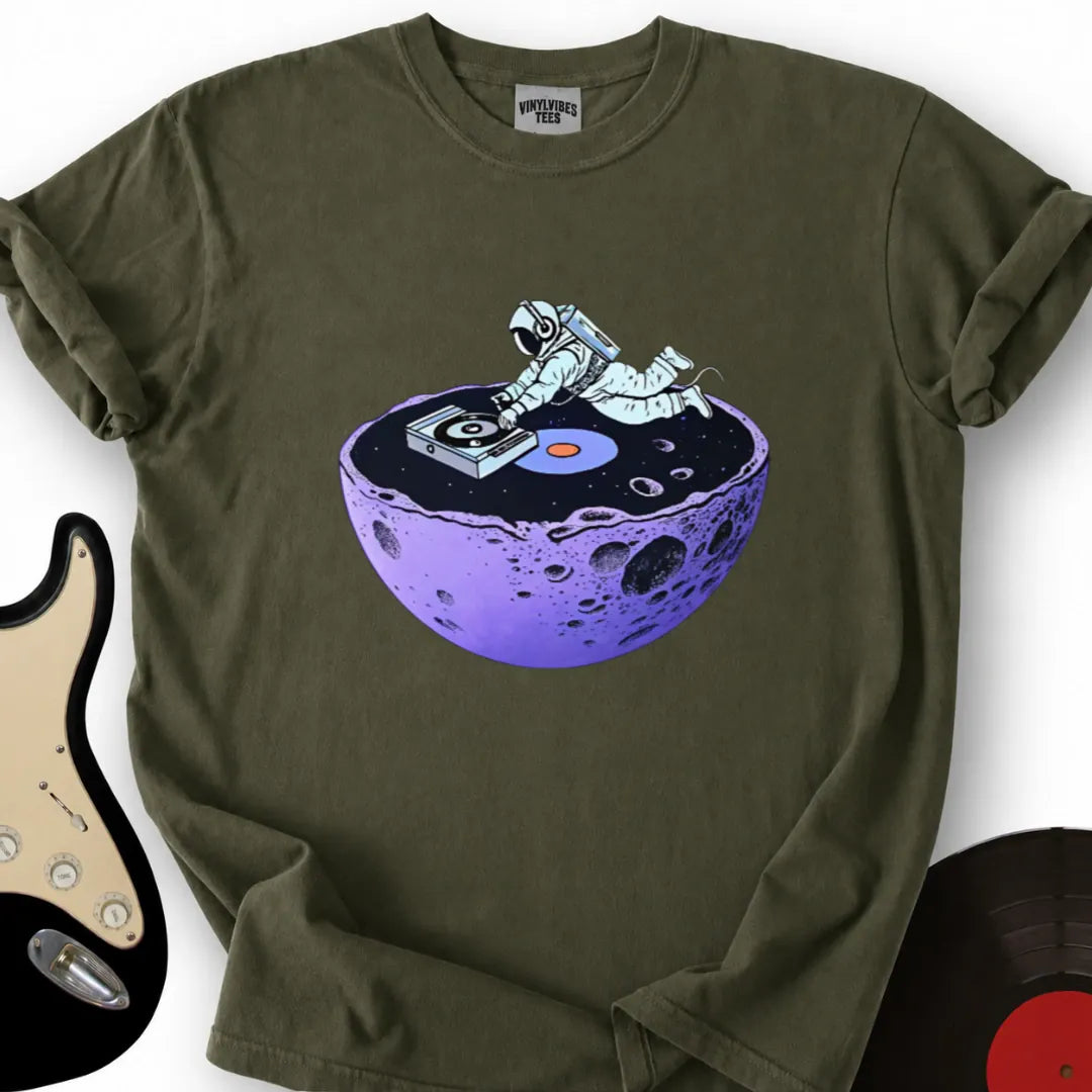 Printify T-Shirt Military Green / S Floating Astronaut T-Shirt