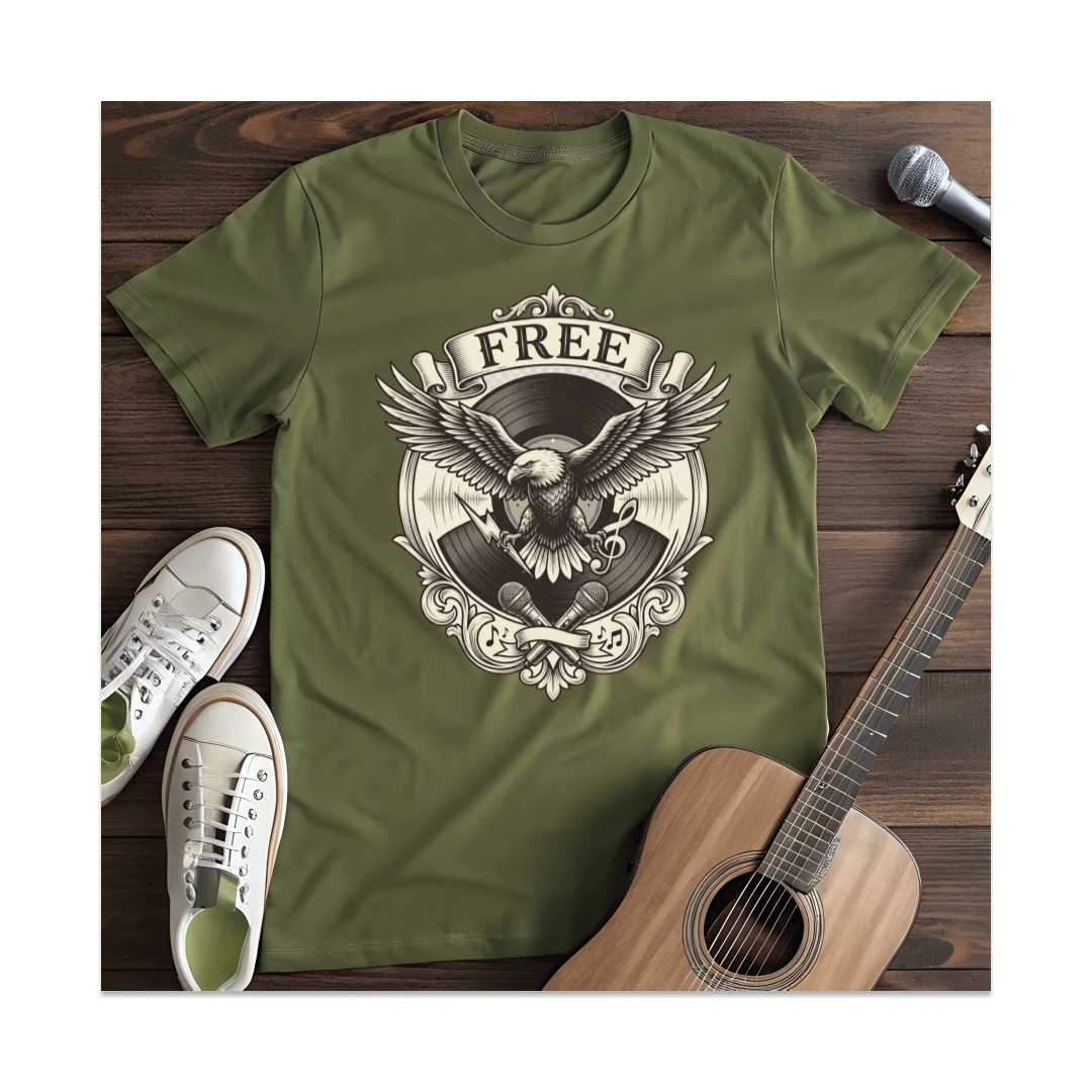 Printify T-Shirt Military Green / S Free Bird Symphony T-Shirt