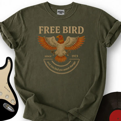 Printify T-Shirt Military Green / S Free Bird T-Shirt