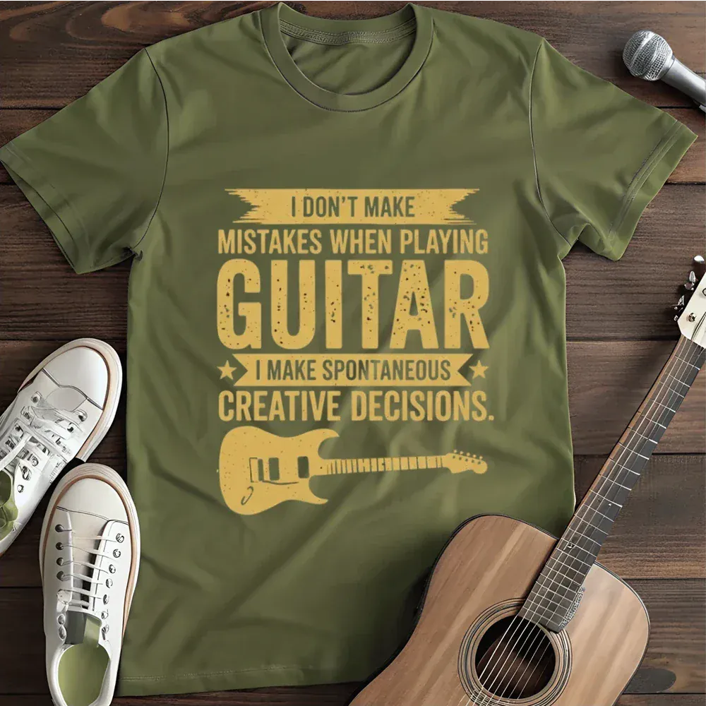 Printify T-Shirt Military Green / S Guitar T Shirt
