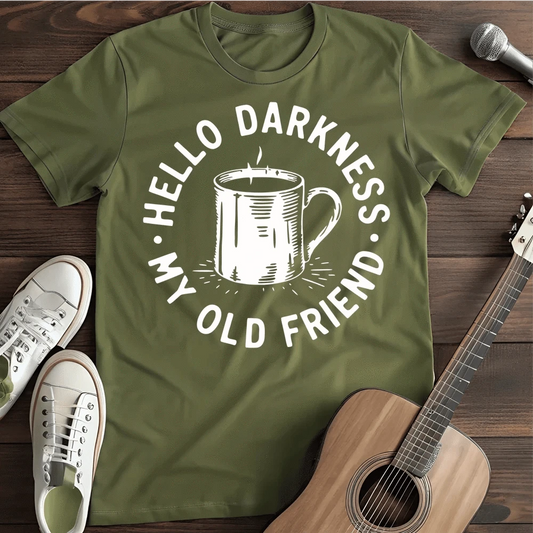 Printify T-Shirt Military Green / S Hello Darkness T Shirt