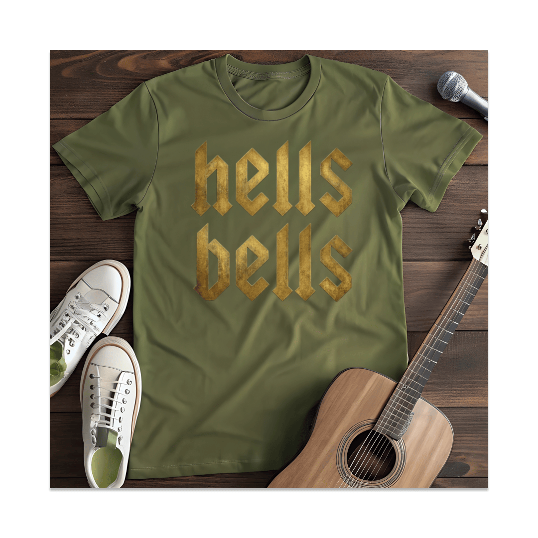 Printify T-Shirt Military Green / S Hells Bells T-Shirt