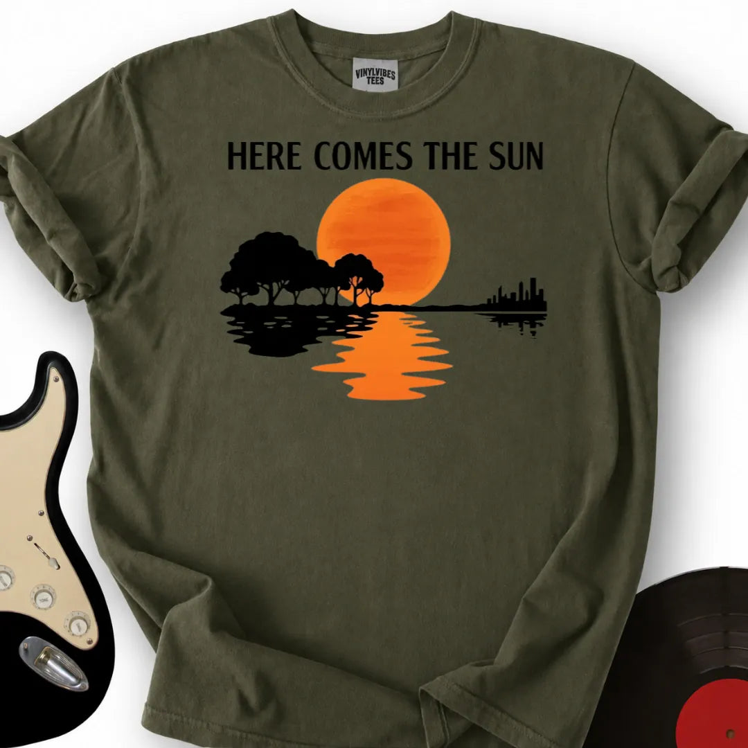 Printify T-Shirt Military Green / S Here Comes The Sun T-Shirt