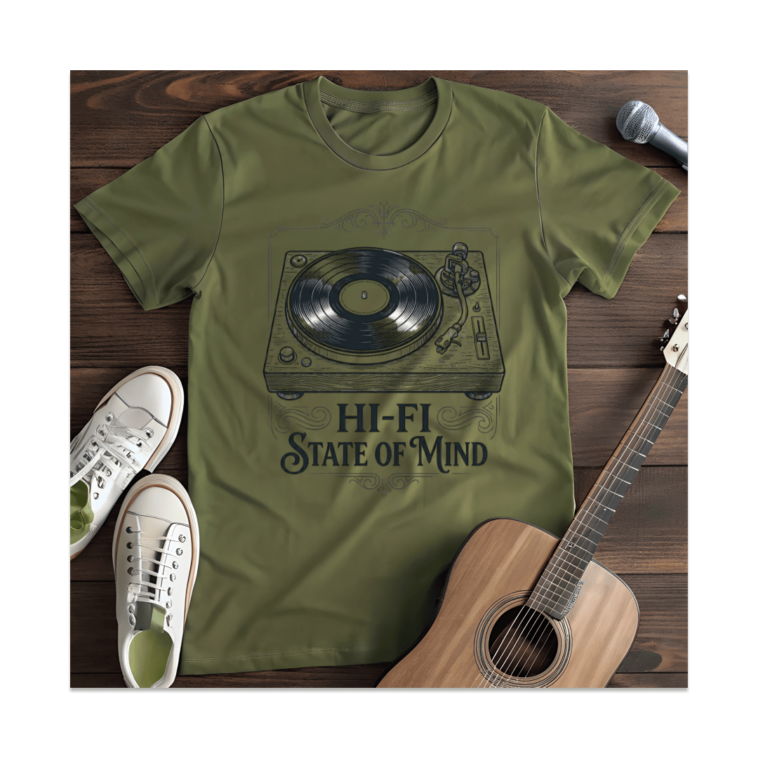 Printify T-Shirt Military Green / S Hi-Fi T-Shirt