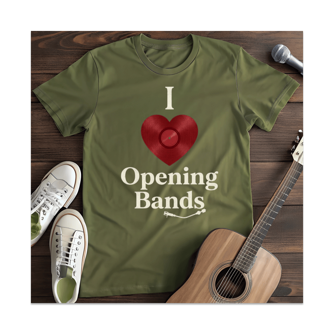 Printify T-Shirt Military Green / S I Love Bands T-Shirt