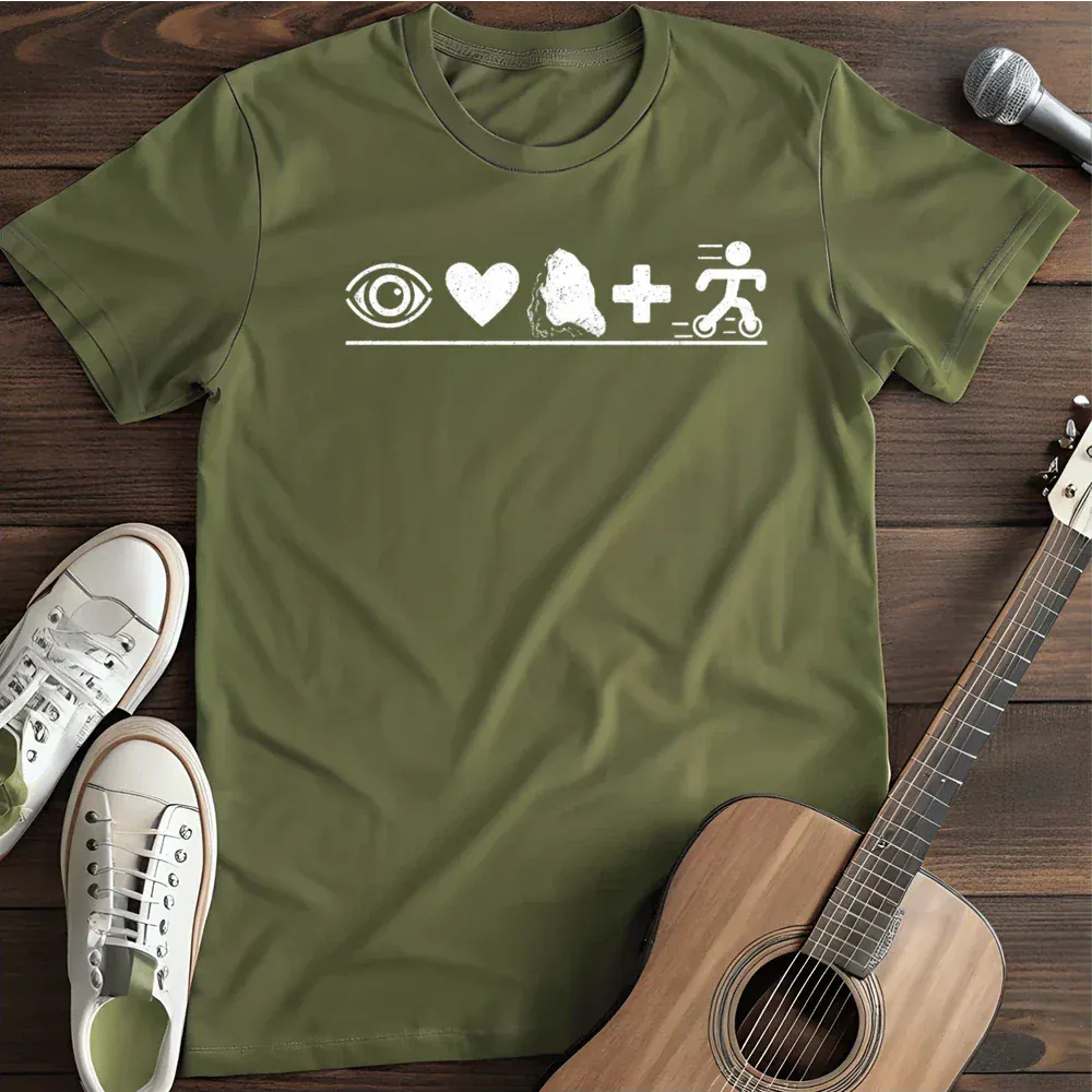 Printify T-Shirt Military Green / S I Love Rock And Roll T Shirt