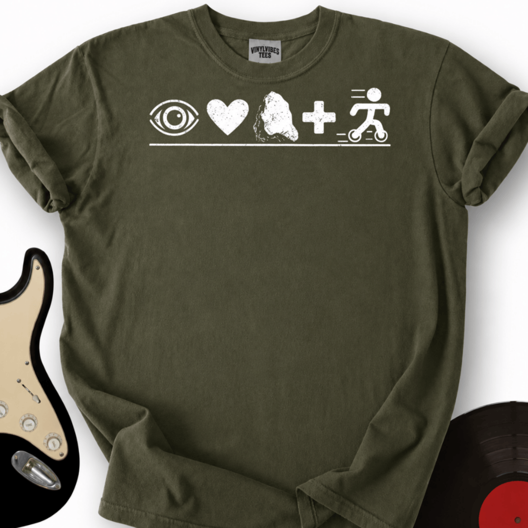 Printify T-Shirt Military Green / S I Love Rock And Roll T -Shirt