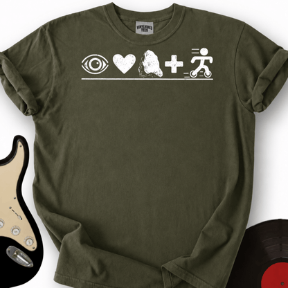 Printify T-Shirt Military Green / S I Love Rock And Roll T -Shirt