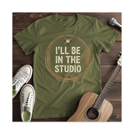 Printify T-Shirt Military Green / S I'm With The Band Rock Hand Vinyl T-Shirt (2)