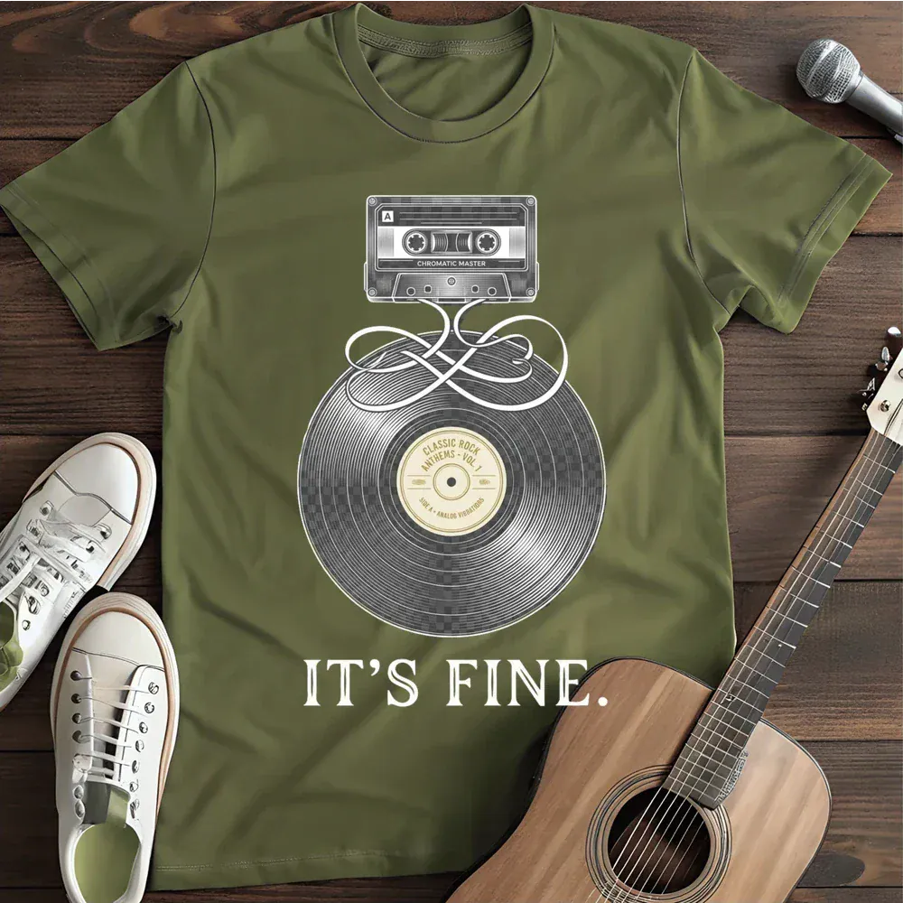 Printify T-Shirt Military Green / S Its Fine T Shirt